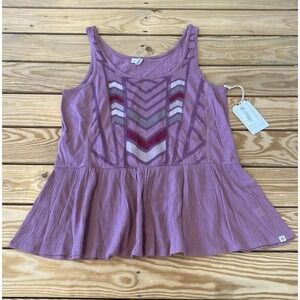 NWT $39.50 Element Peplum Tank Top Size Small Women’s Mauve